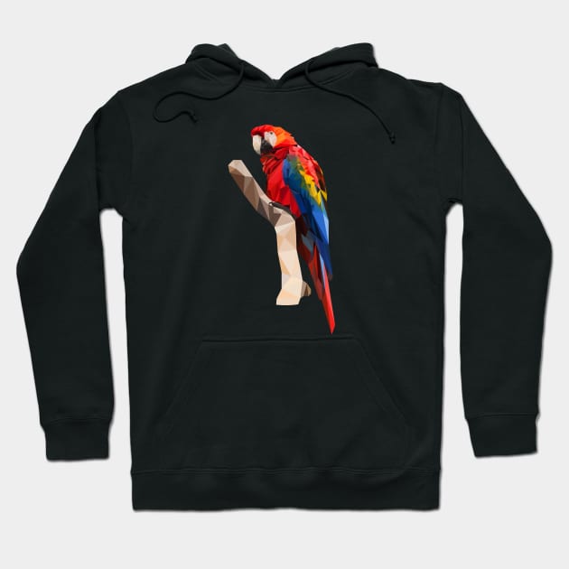 Parrot Lowpoly design Hoodie by Hoperative